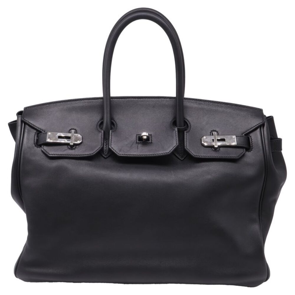 Hermès Birkin 35 Tote Bag in Black Calfskin Leather